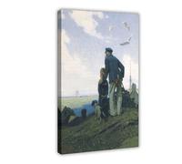 Poster sur toile Norman Rockwell, Babysitter - Décoration de chambre à coucher - Paysage sportif - Décoration de bureau - Cadeau - 30 x 45 cm