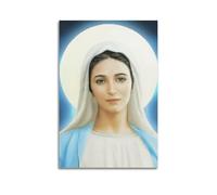 Poster sur toile Our Lady of Medjugorje - Décoration de chambre à coucher, bureau, chambre - Cadeau 30 x 45 cm