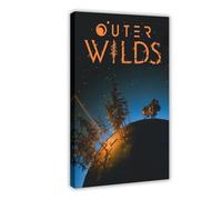 Poster sur toile Outer Wilds Adventure Game 13 - Décoration murale pour salon, chambre à coucher - 40 x 60 cm
