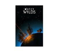Poster sur toile Outer Wilds - Décoration de chambre à coucher, bureau, chambre - Cadeau - 20,3 x 30,5 cm (L x l)