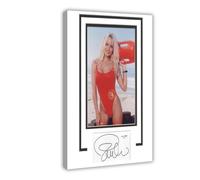 Poster sur toile Pamela Anderson - Décoration pour chambre à coucher, bureau, chambre - Cadeau - 50 x 75 cm
