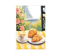 Poster sur toile Paris Croissant 40 x 60 cm