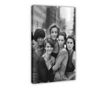 Poster sur toile Peter Lindbergh - Noir et blanc - Décoration pour chambre à coucher, bureau, chambre - Cadeau - 20 x 30 cm