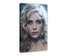 Poster sur toile Portrait de l'actrice intellectuelle Sarah Michelle Gellar - Décoration pour chambre à coucher, bureau, cadeau - 50 x 75 cm