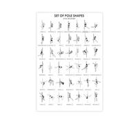 Poster sur toile Poses de pole dance pour débutants - Décoration murale pour salon, chambre à coucher - 20 x 30 cm