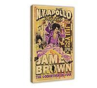 Poster sur toile pour chambre à coucher avec chanteur James Brown à l'Apollo Concert, dortoir, chambre à coucher, décoration murale, 20 x 30 cm