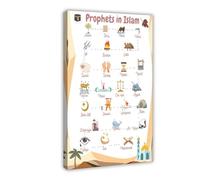 Poster sur toile PROPHETS OF ISLAM - Décoration de chambre à coucher, bureau, chambre à coucher - 60 x 90 cm