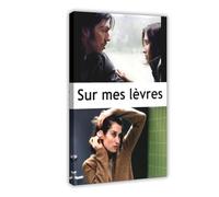 Poster sur toile « Read My Lips » - Décoration de chambre à coucher, bureau, chambre - Cadeau - 30 x 45 cm