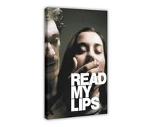 Poster sur toile « Read My Lips » - Décoration de chambre à coucher, bureau, chambre - Cadeau - 60 x 90 cm