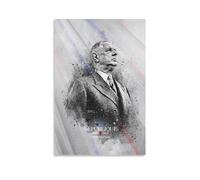 Poster sur toile représentant Charles De Gaulle - Décoration murale d'intérieur moderne - 40 x 60 cm