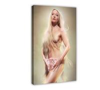 Poster sur toile représentant la chanteuse charismatique Zara Larsson - Décoration pour chambre à coucher, bureau, chambre - Cadeau - 50 x 75 cm