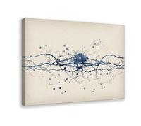 Poster sur toile représentant la structure du système nerveux humain, art du cerveau (6) - Décoration murale pour salon, chambre à coucher - 60 x 90 cm