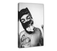 Poster sur toile représentant le célèbre rappeur Sfera Ebbasta Hiphop et chanteur - Décoration pour chambre à coucher, bureau, chambre - Cadeau idéal (60 x 90 cm)