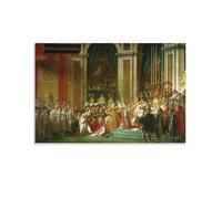 Poster sur toile représentant le couronnement de Napoléon par Jacques-Louis David (1805-1807) - Décoration murale - 50 x 75 cm