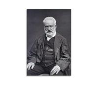 Poster sur toile représentant le leader littéraire romantique français Victor Hugo - 30 x 45 cm