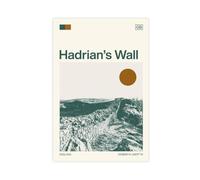 Poster sur toile représentant le mur d'Hadrien - Décoration de chambre à coucher, bureau, chambre - Cadeau - 50 x 75 cm