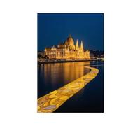 Poster sur toile représentant le Parlement doré du Danube de Budapest (10) - Décoration murale - 50 x 75 cm