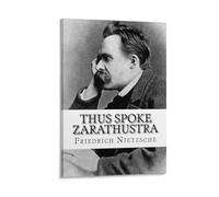 Poster sur toile représentant le philosophe allemand Friedrich Nietzsche 30 x 45 cm