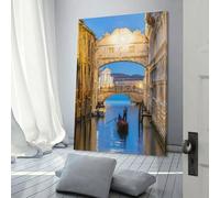 Poster sur toile représentant le Pont des Soupirs à Venise, décoration murale moderne, 20 x 30 cm