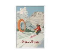 Poster sur toile représentant les montagnes des Pyrénées - Décoration murale pour salon, chambre à coucher - 50 x 75 cm