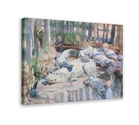Poster sur toile représentant plus de 35 impressions célèbres de John Singer Sargent Muddy Alligators Décoration pour chambre à coucher ou bureau Cadre cadeau 40,6 x 61 cm