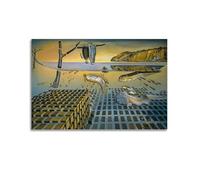 Poster sur toile représentant Salvador Dali « The Disintegration of The Persistence of Memory» - Impression sur toile pour albums de musique et films - Peinture décorative pour salon, chambre à