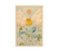 Poster sur toile représentant un canard en mer japonais, 50 x 75 cm