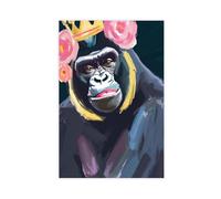 Poster sur toile représentant un gorille de la jungle étrange, décoration de chambre à coucher, bureau, chambre, cadeau, 60 x 90 cm