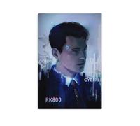 Poster sur toile représentant un jeu vidéo Detroit Become Human - Décoration murale pour chambre à coucher, salle de bain - 40 x 60 cm