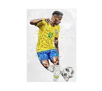 Poster sur toile représentant un joueur de football Neymar, décoration de chambre à coucher, de bureau, de chambre, cadeau sans cadre, 30 x 45 cm