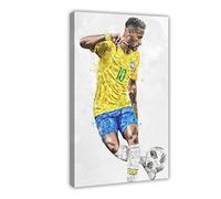 Poster sur toile représentant un joueur de football Neymar, décoration de chambre à coucher, paysage sportif, bureau, chambre, cadeau, 20 x 30 cm