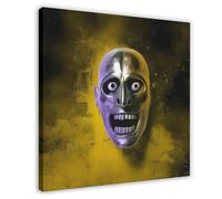 Poster sur toile représentant un masque de robot brillant surréaliste - Décoration murale pour salon, chambre à coucher - 70 x 70 cm