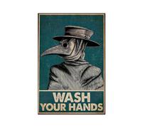 Poster sur toile représentant un médecin de la peste qui se lave à la main, décoration de chambre à coucher, bureau, chambre, cadeau 40 x 60 cm