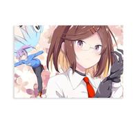 Poster sur toile représentant un Ninja et un assassin sous un toit - Décoration pour chambre à coucher, bureau, chambre - Cadeau - 60 x 90 cm