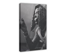 Poster sur toile représentant un rappeur de Sfera Ebbasta Hiphop et chanteur - 2 impressions sur toile - Décoration murale pour salon, chambre à coucher - 60 x 90 cm