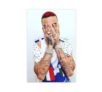 Poster sur toile représentant un rappeur de Sfera Ebbasta Hiphop et chanteur - 50 x 75 cm