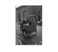 Poster sur toile Robert Doisneau (3) - Décoration murale adaptée pour chambre à coucher et salon - Sans cadre - 20 x 30 cm