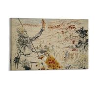 Poster sur toile Salvador Dali The Golden Age of Don Quichotte - Décoration murale pour salon - 40 x 60 cm
