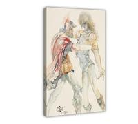 Poster sur toile Salvador-Dalí Ulysse et son fils Télémaque - Décoration murale pour salon, chambre à coucher - 30 x 45 cm