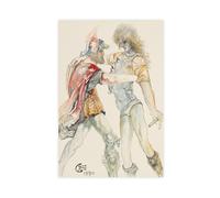 Poster sur toile Salvador-Dalí Ulysse et son fils Télémaque - Décoration pour chambre à coucher, bureau, chambre, cadeau - Sans cadre - 40 x 60 cm