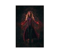 Poster sur toile Scarlet Witch Wanda Maximoff Elizabeth Olsen Movie Hero 16 - Décoration de chambre - Paysage sportif, bureau, chambre - Cadeau non encadré : 30 x 45 cm
