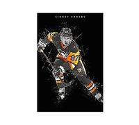 Poster sur toile Sidney Crosby de la superstar de hockey - Décoration de chambre à coucher, bureau, chambre - Cadeau sans cadre - 30 x 45 cm