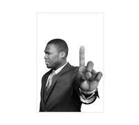 Poster sur toile Singer 50 Cent 2 - Décoration de chambre à coucher - Paysage sportif - Décoration de bureau - Cadeau sans cadre - 40 x 60 cm