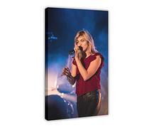 Poster sur toile Singer Louane Emera 18 pour décoration de chambre à coucher, de sport, de bureau, de chambre - Cadre cadeau : 30 x 45 cm