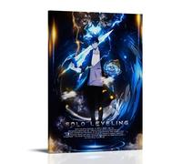 Poster sur toile Solo Leveling Sung Jin Woo - Décoration murale pour salon, chambre à coucher - 30 x 45 cm - Style cadre