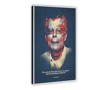 Poster sur toile Stephen King avec citation de motivation - Décoration murale pour salon, chambre à coucher - 50 x 75 cm