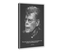 Poster sur toile Stephen King avec citation de motivation - Décoration murale pour salon, chambre à coucher - 20 x 30 cm