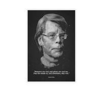 Poster sur toile Stephen King avec citation de motivation pour décoration de chambre à coucher, bureau, chambre, cadeau (60 x 90 cm)
