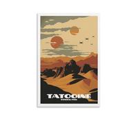 Poster sur toile style vintage Tatooine Star The Wars pour décoration murale de chambre à coucher 30 x 45 cm