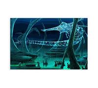 Poster sur toile Subnautica au fond de la mer sous-marine - Décoration de chambre à coucher - Paysage sportif - Décoration de bureau - Sans cadre - 60 x 90 cm